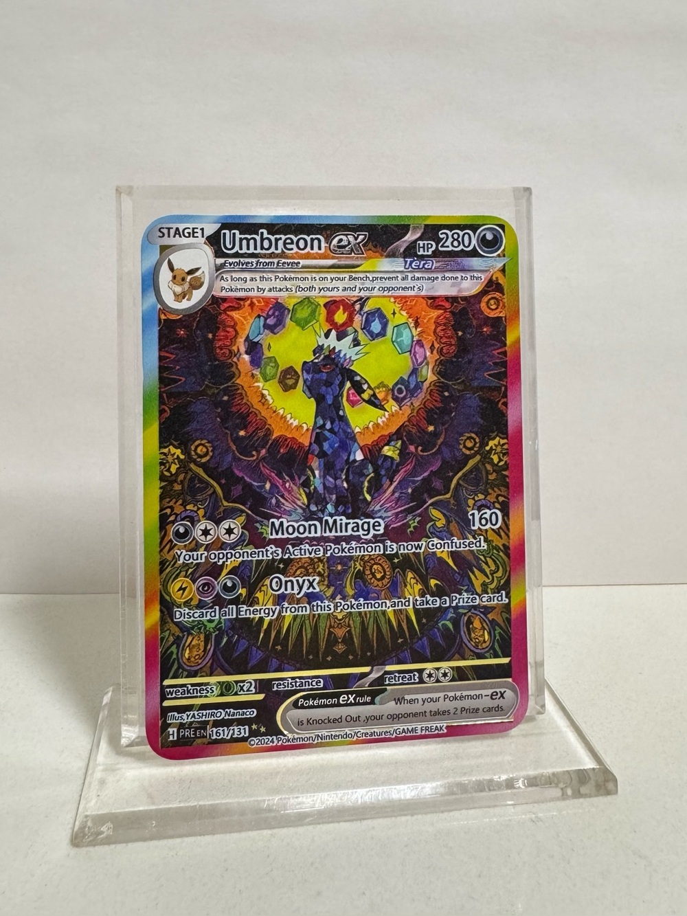 Pokemon Umbreon EX 161/131 Gold Metal Card Collectible/Gift/Fan Art